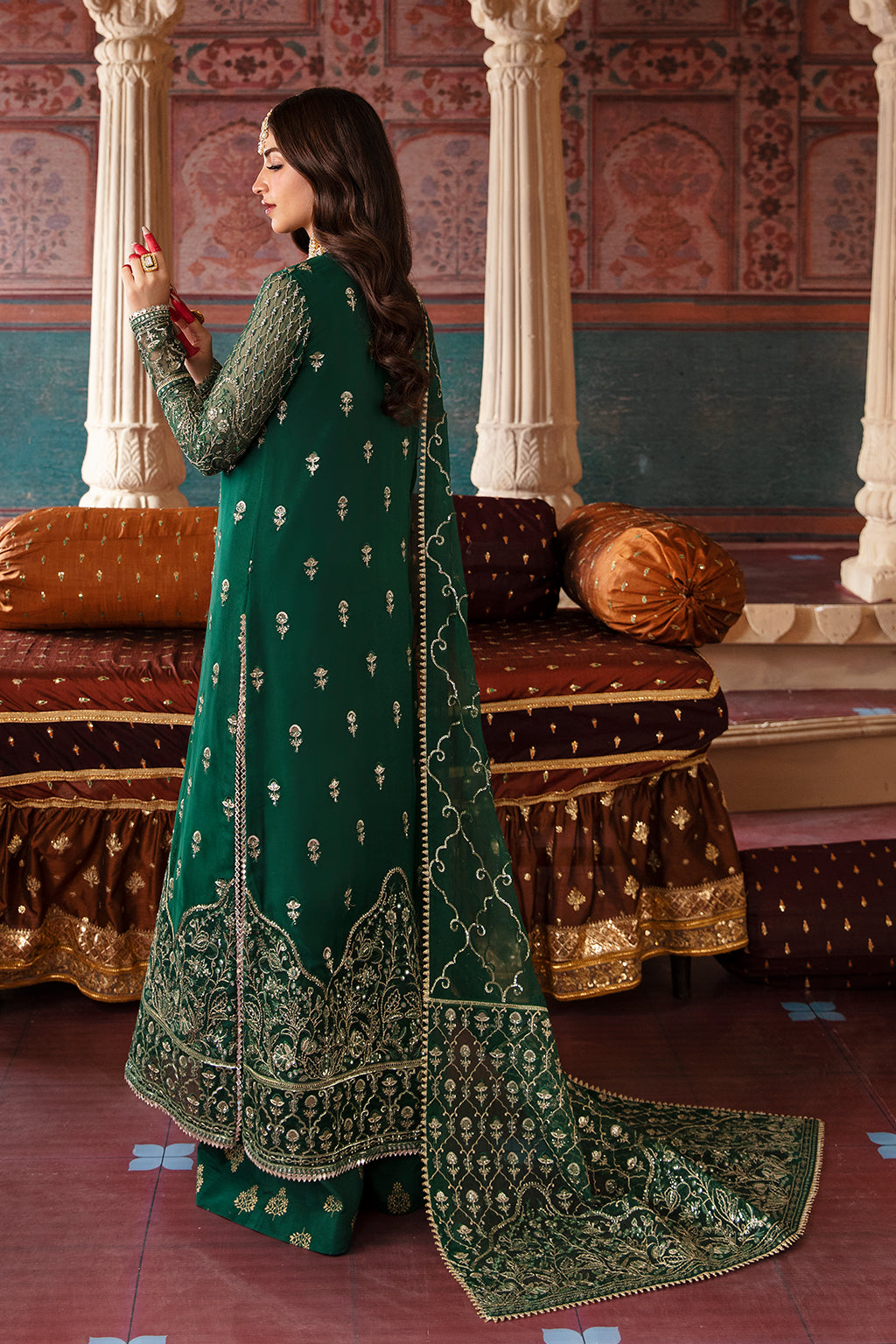Afrozeh Shehnai Wedding Formal 3Pc Suit AFS-23-V1-09 Dilsaz - House Of Hania
