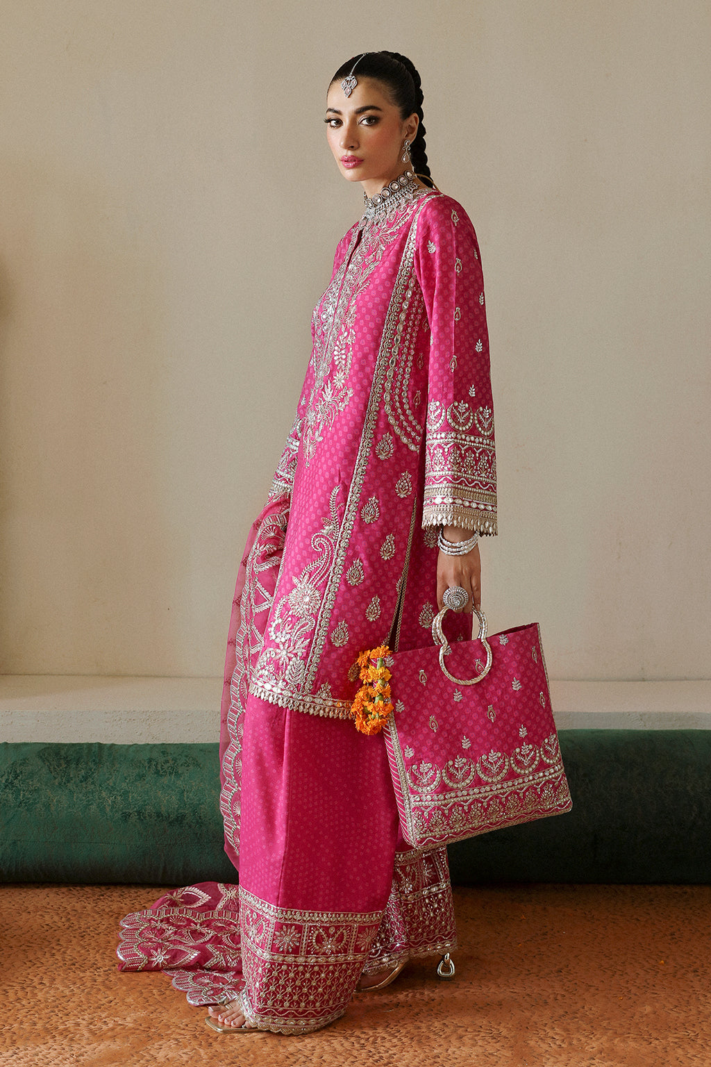 Afrozeh Shehnai Wedding Formal 3Pc Suit AFS-24-06 Yasmin - House Of Hania