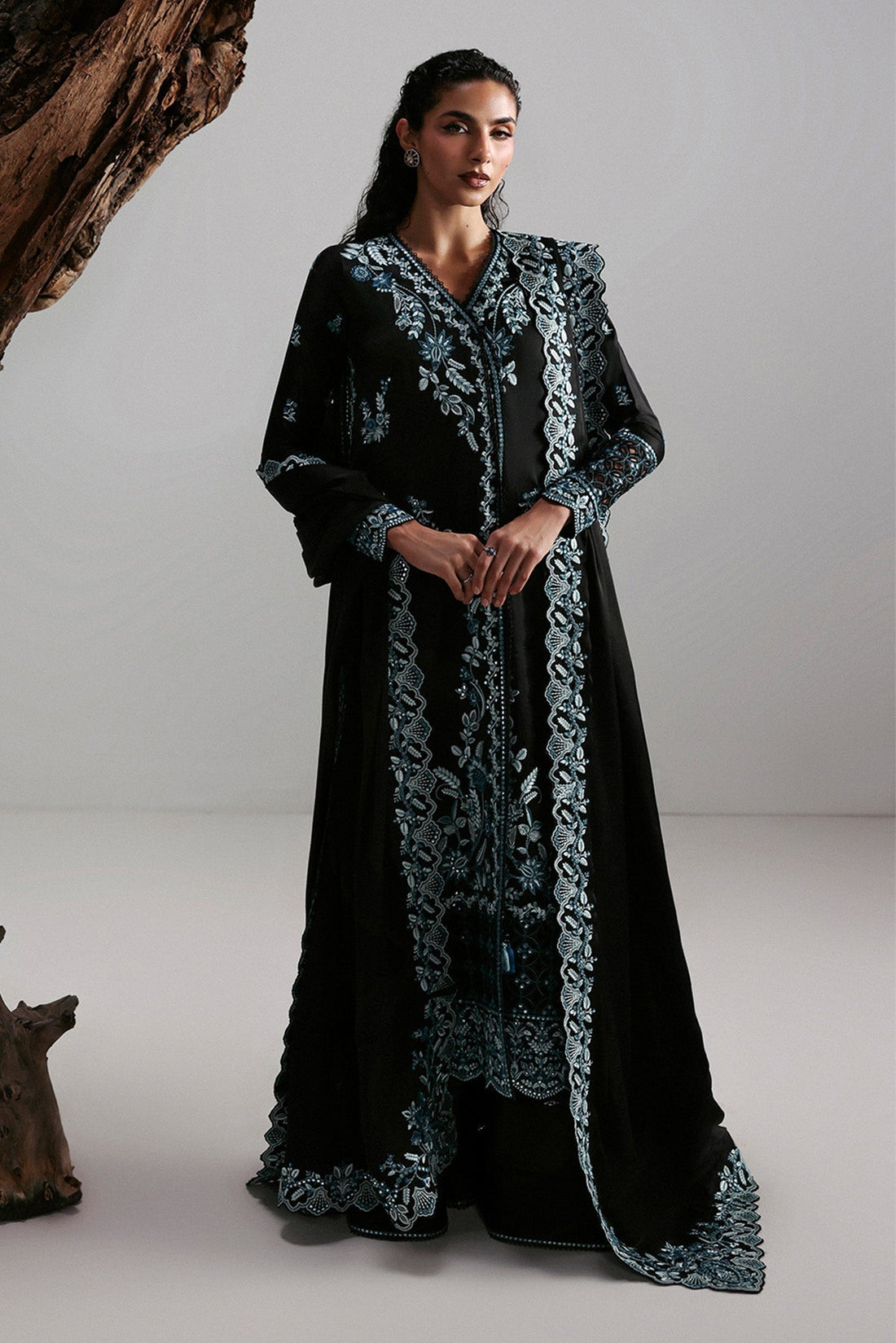 Afrozeh | Slate Ready to Wear | Rhylen - House Of Hania