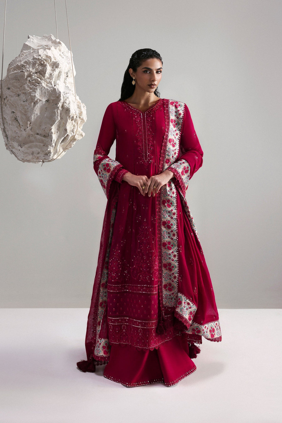 Afrozeh | Slate Ready to Wear | Roselith - House Of Hania