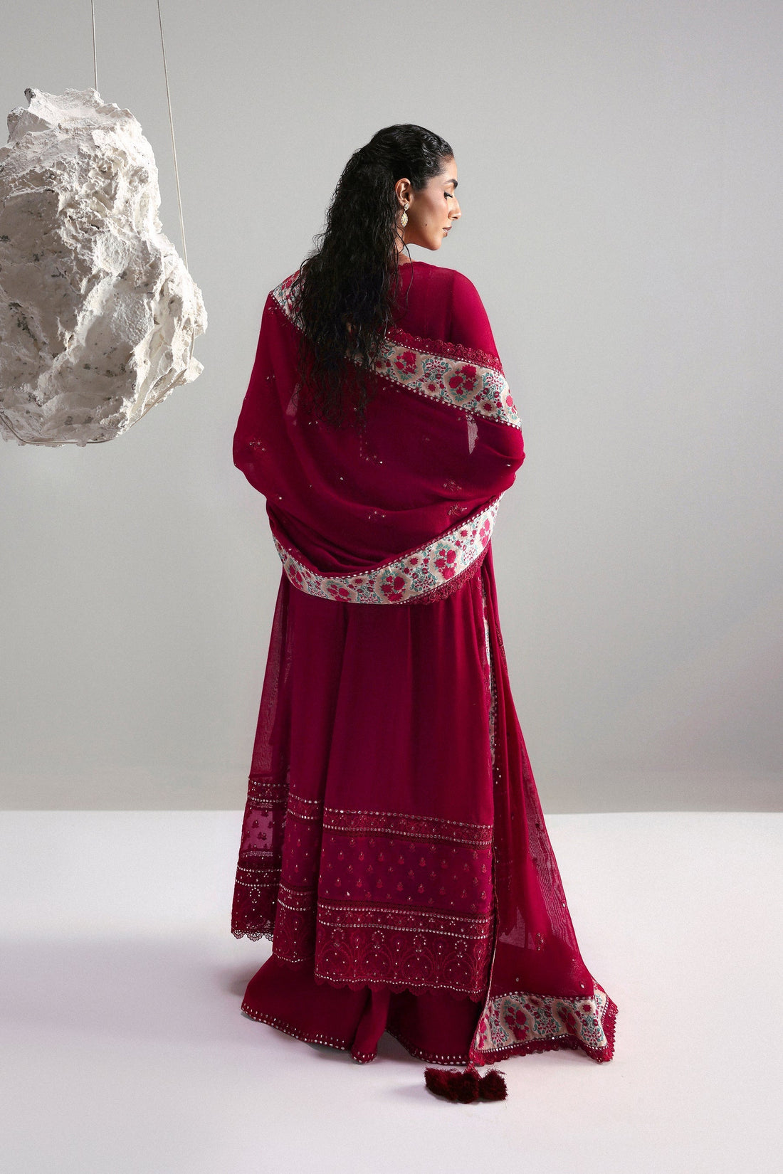 Afrozeh | Slate Ready to Wear | Roselith - House Of Hania