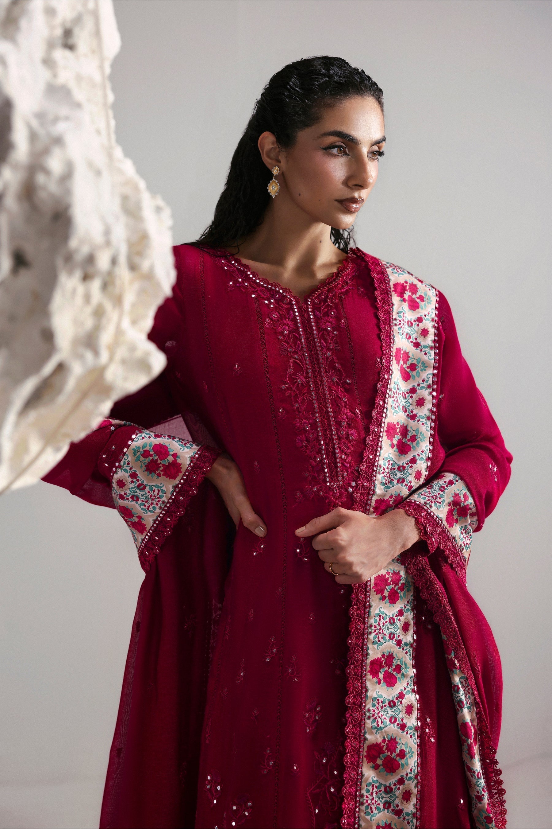 Afrozeh | Slate Ready to Wear | Roselith - House Of Hania