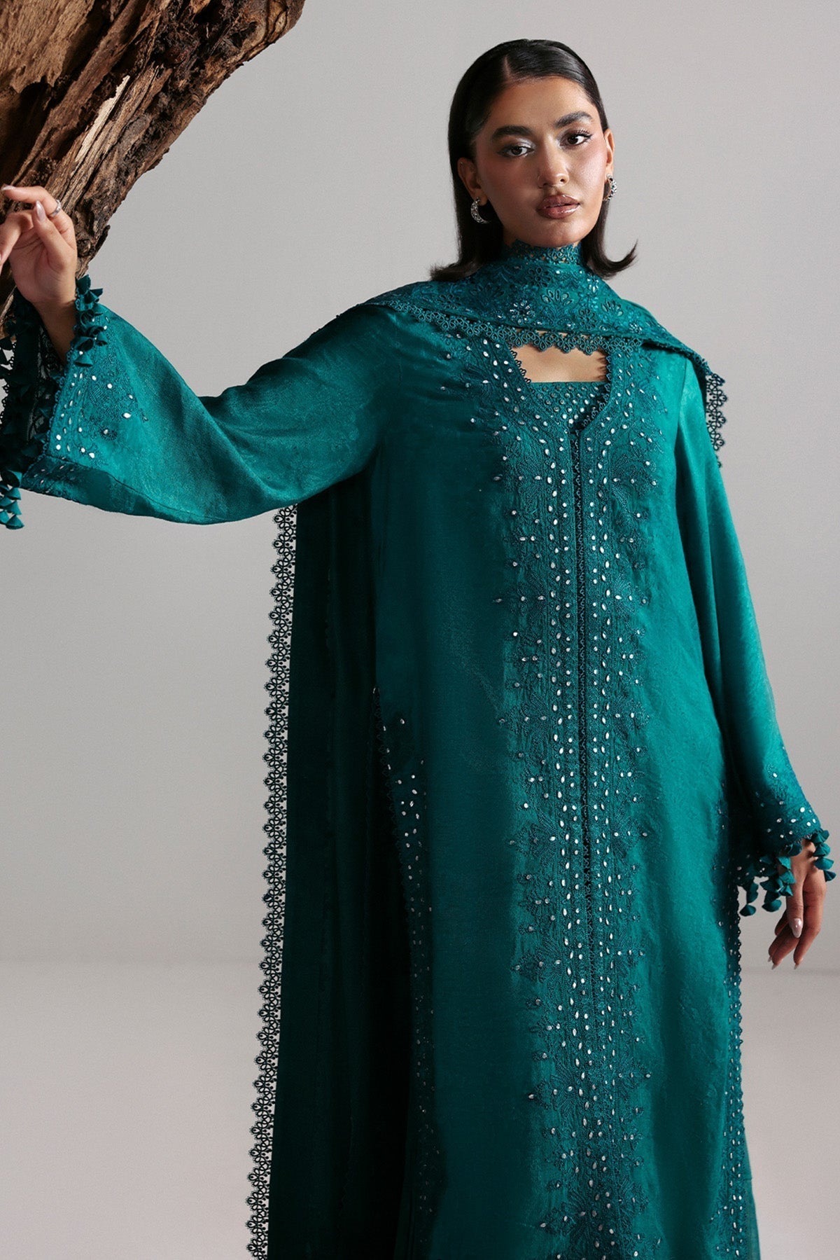 Afrozeh | Slate Ready to Wear | Valentena - House Of Hania