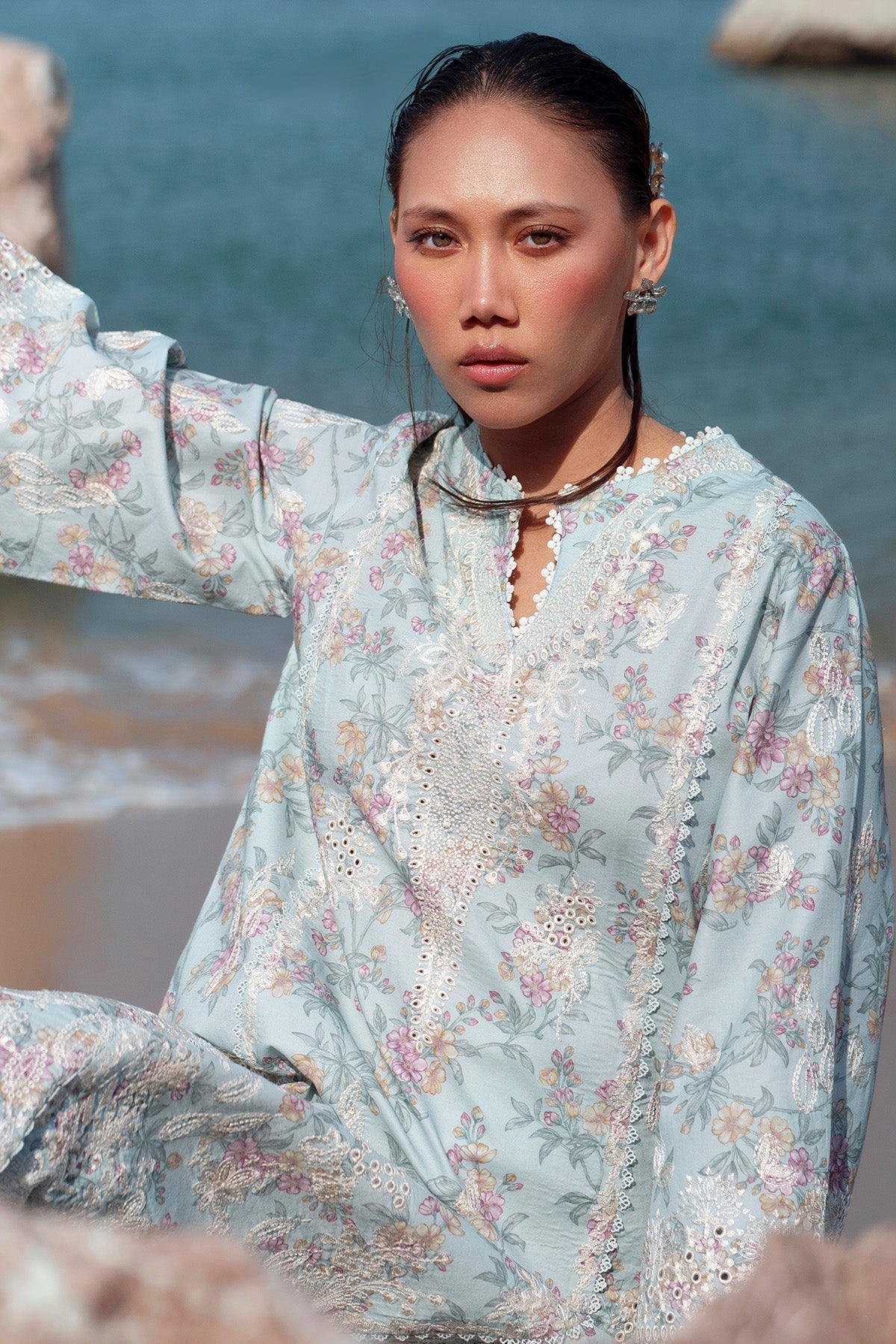 Afrozeh | Summer Together 25 | Aquamarine - House Of Hania