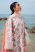 Afrozeh Summer Together Embroidered Lawn 3Pc Suit - Gardenia - House Of Hania