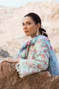 Afrozeh Summer Together Embroidered Lawn 3Pc Suit - Topaz - House Of Hania