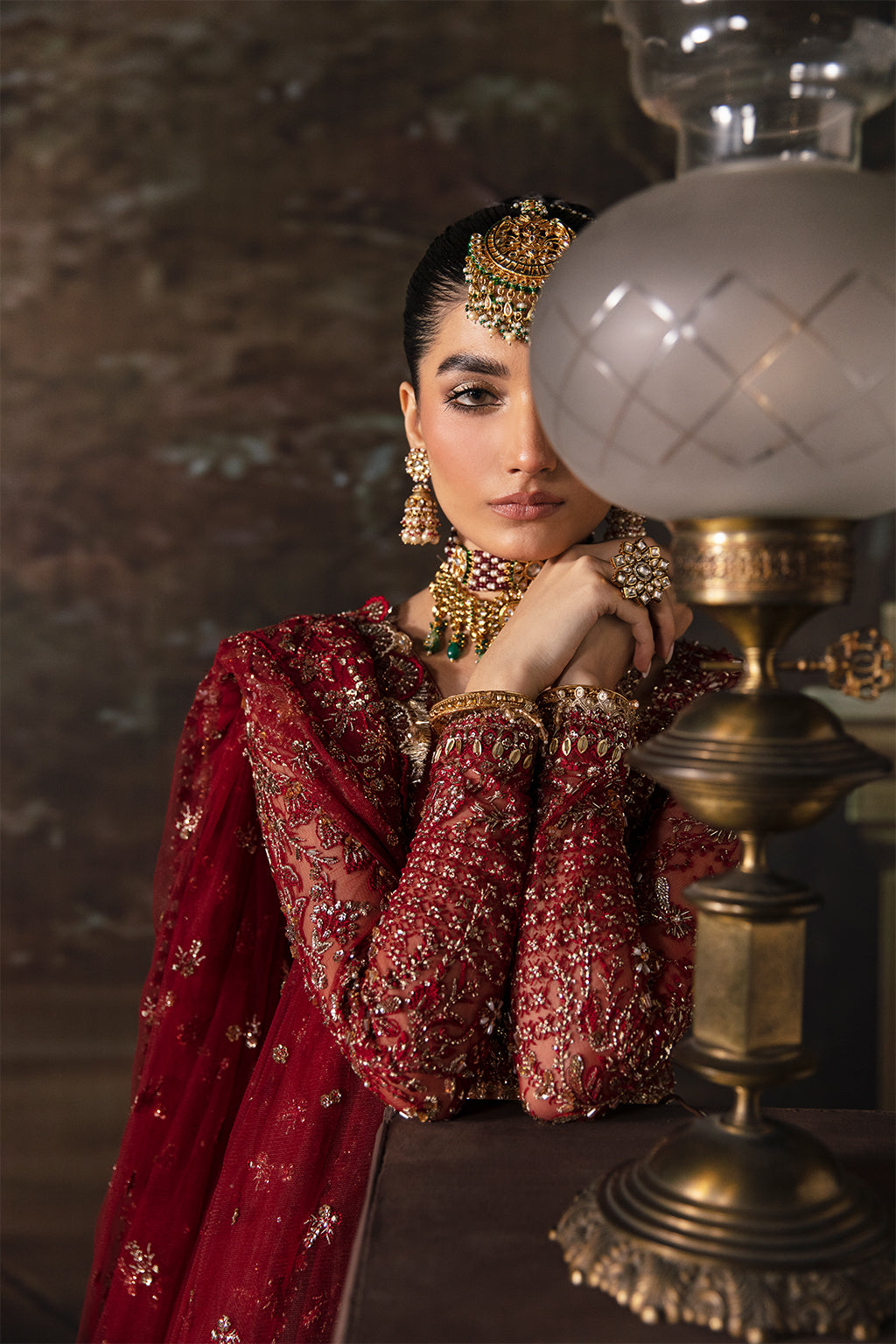 Afrozeh-The Brides Wedding Formal 3Pc Suit AFB-V1-01 Emmaline - House Of Hania