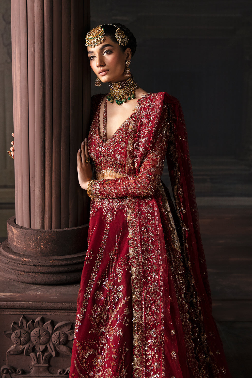 Afrozeh-The Brides Wedding Formal 3Pc Suit AFB-V1-01 Emmaline - House Of Hania