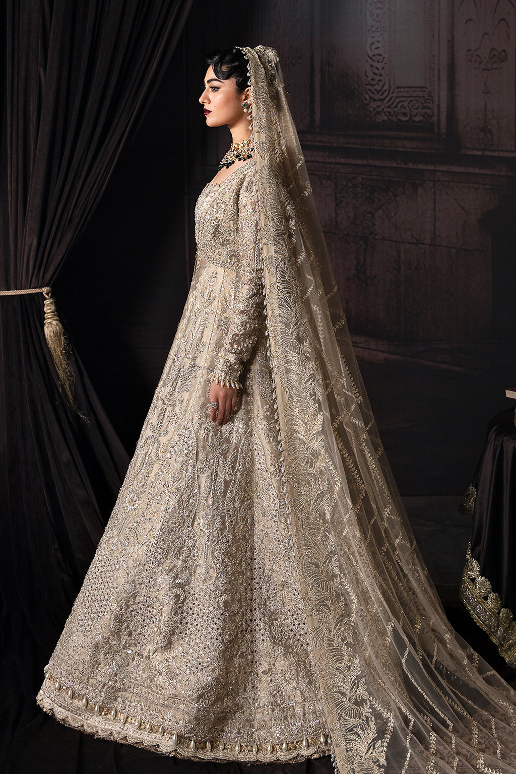 Afrozeh-The Brides Wedding Formal 3Pc Suit AFB-V1-03 Margaret - House Of Hania