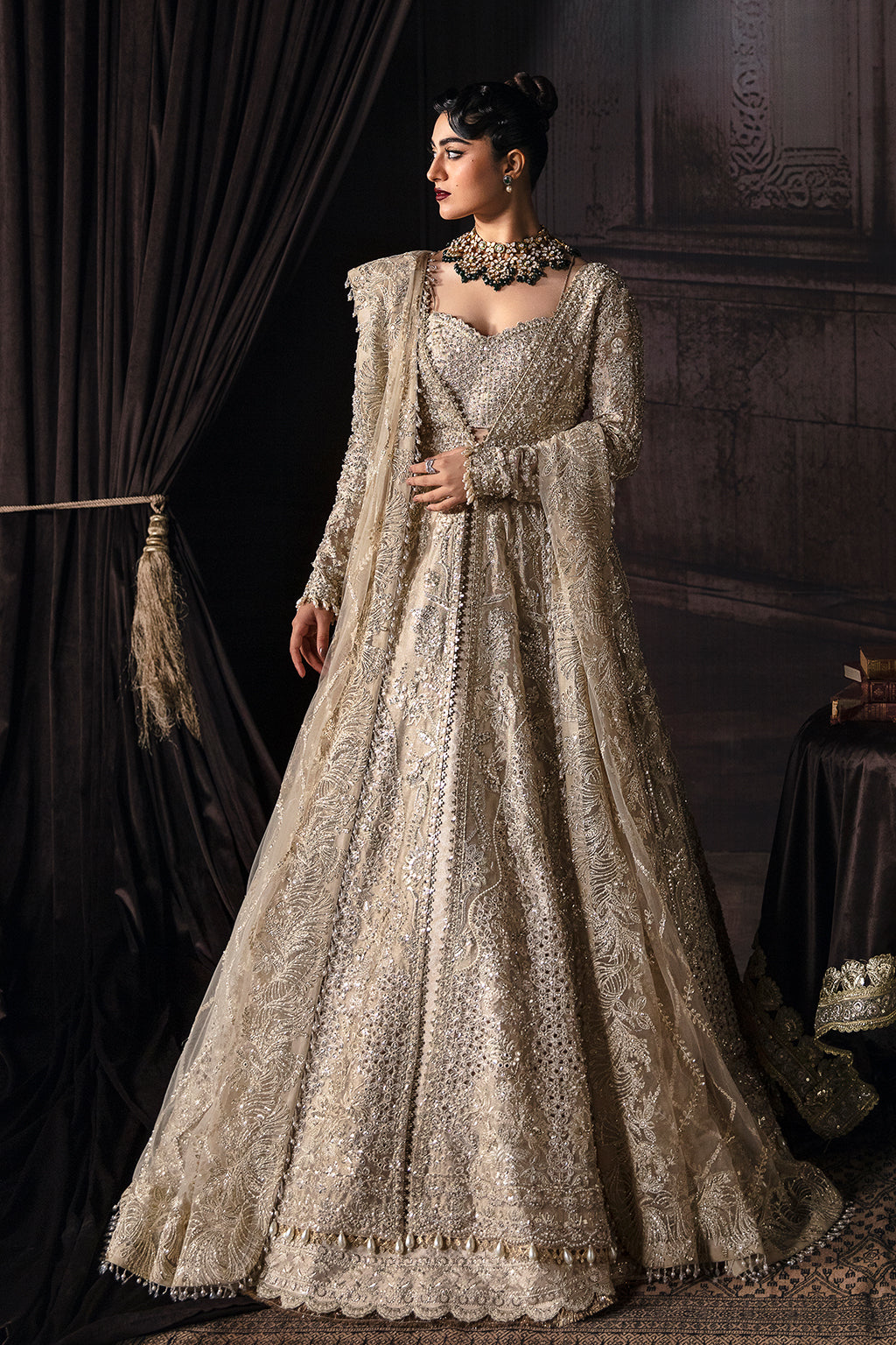 Afrozeh-The Brides Wedding Formal 3Pc Suit AFB-V1-03 Margaret - House Of Hania