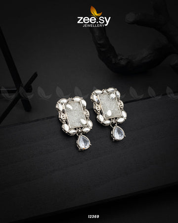 Agate Studs Earrings - House Of Hania