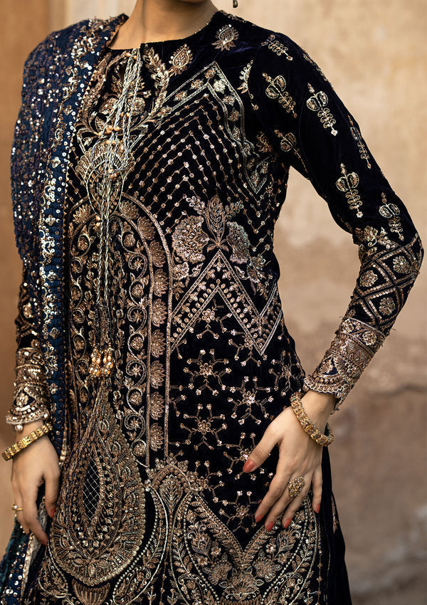 Aik Atelier | Dastoor Velvet 24 | DASTOOR - LOOK 07 - House Of Hania