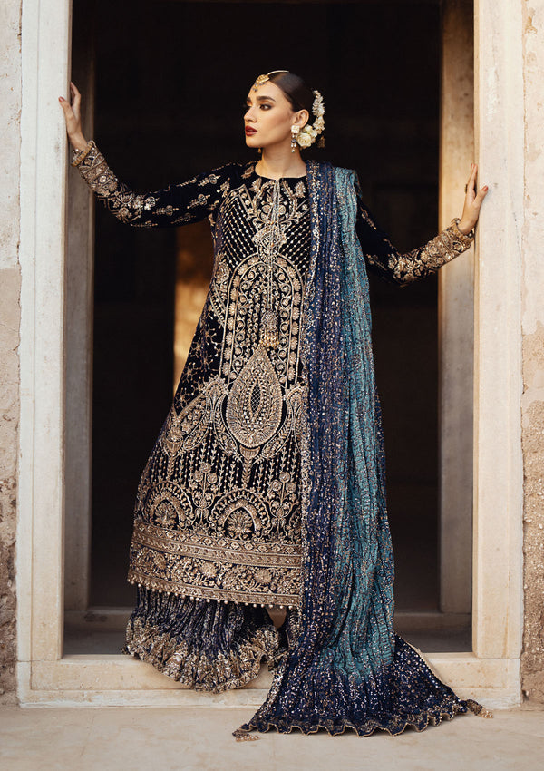 Aik Atelier | Dastoor Velvet 24 | DASTOOR - LOOK 07 - House Of Hania