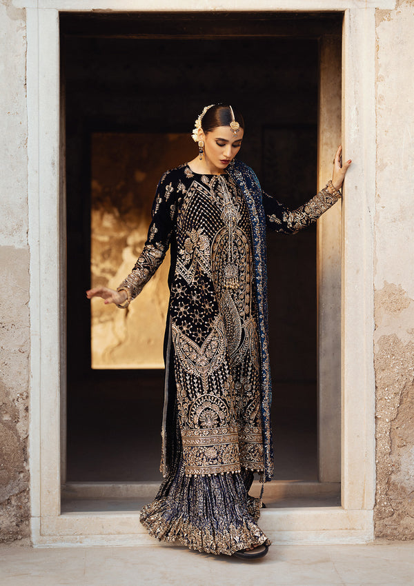 Aik Atelier | Dastoor Velvet 24 | DASTOOR - LOOK 07 - House Of Hania