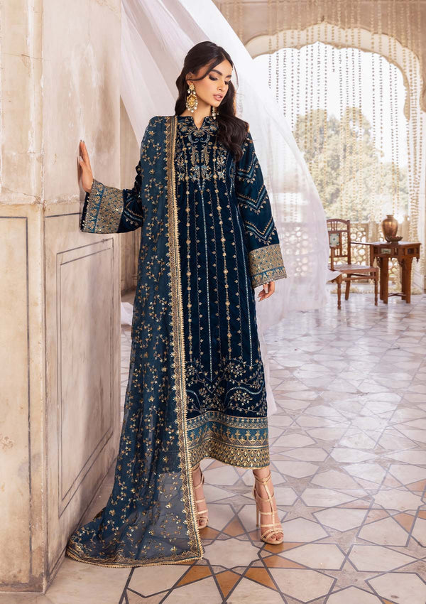 Aik Atelier | Luxury Velvet 25 | BAAGH - LOOK 01 - House Of Hania