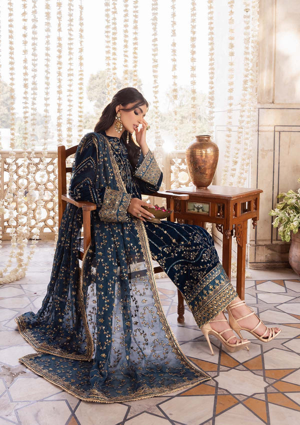 Aik Atelier | Luxury Velvet 25 | BAAGH - LOOK 01 - House Of Hania