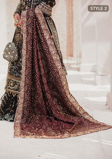 Aik Atelier | MAROON TUSSAR SILK CHUNRI SHAWL - House Of Hania