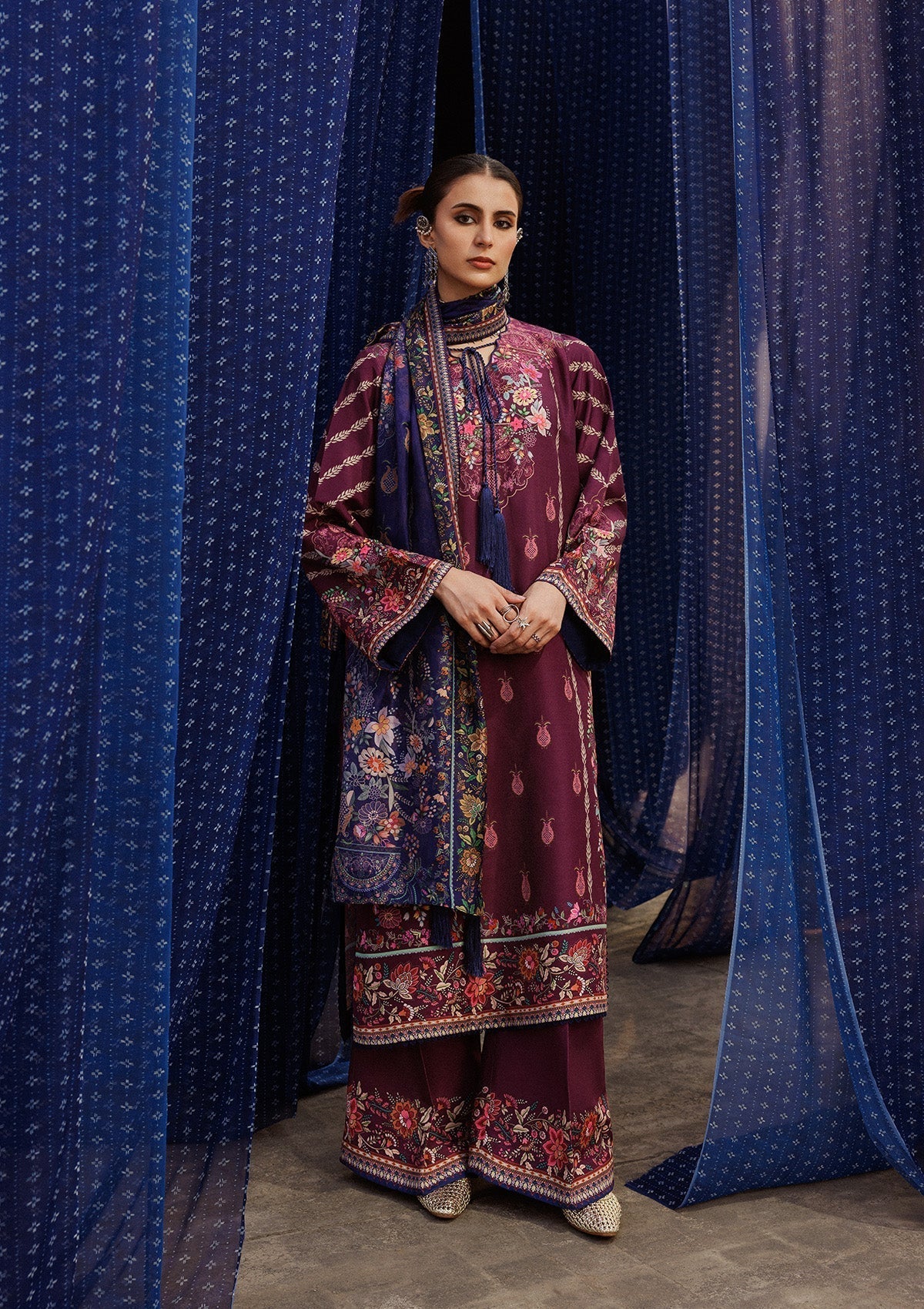Aik Atelier | Roz Khaddar | AIK ROZ '25 D2 - LOOK 04 - House Of Hania