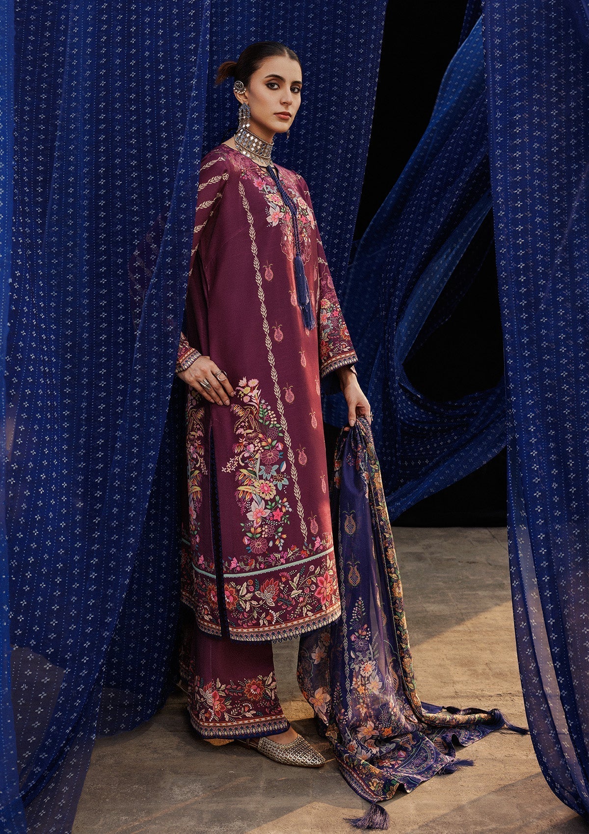 Aik Atelier | Roz Khaddar | AIK ROZ '25 D2 - LOOK 04 - House Of Hania