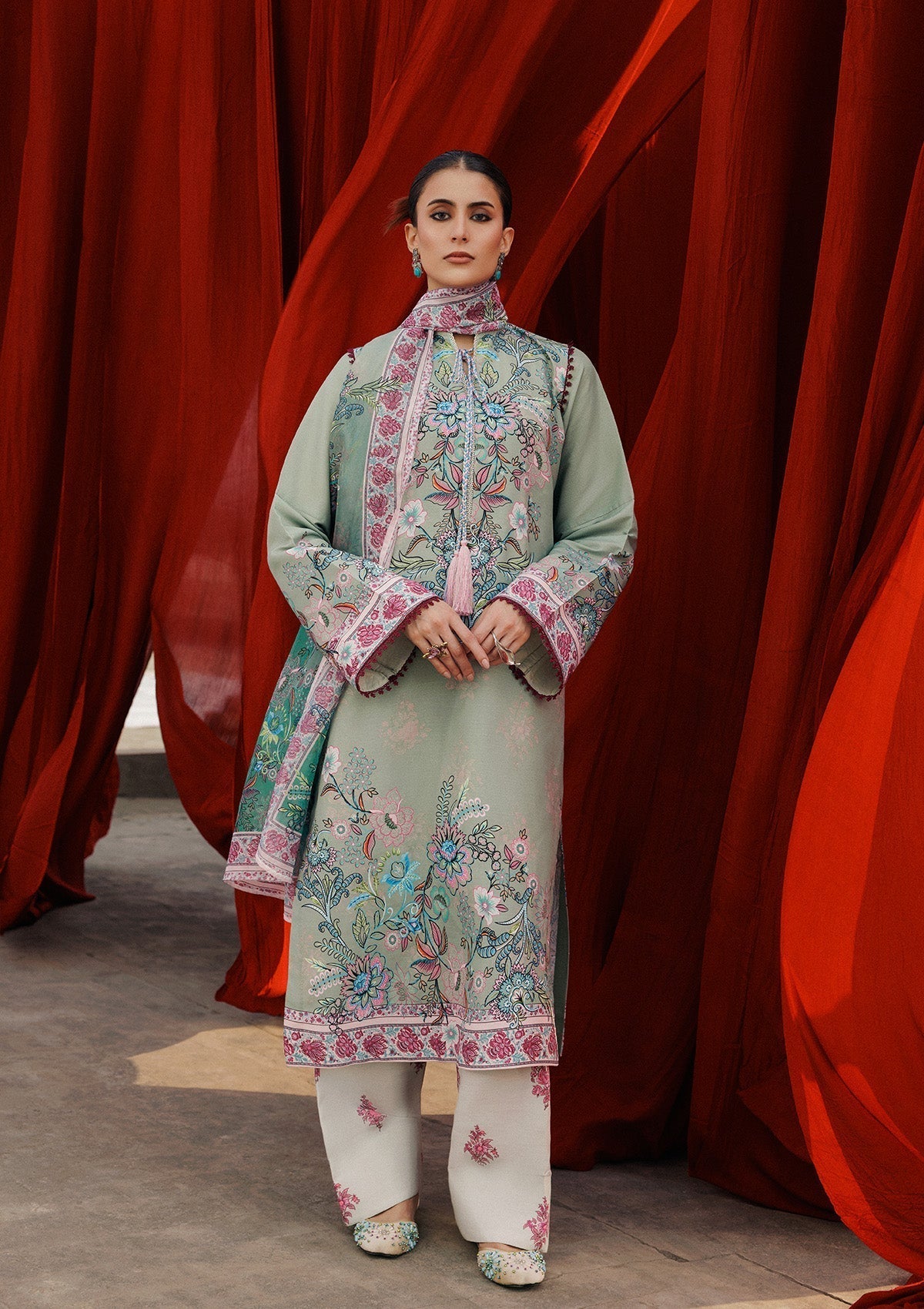 Aik Atelier | Roz Khaddar | AIK ROZ '25 D2 - LOOK 06 - House Of Hania