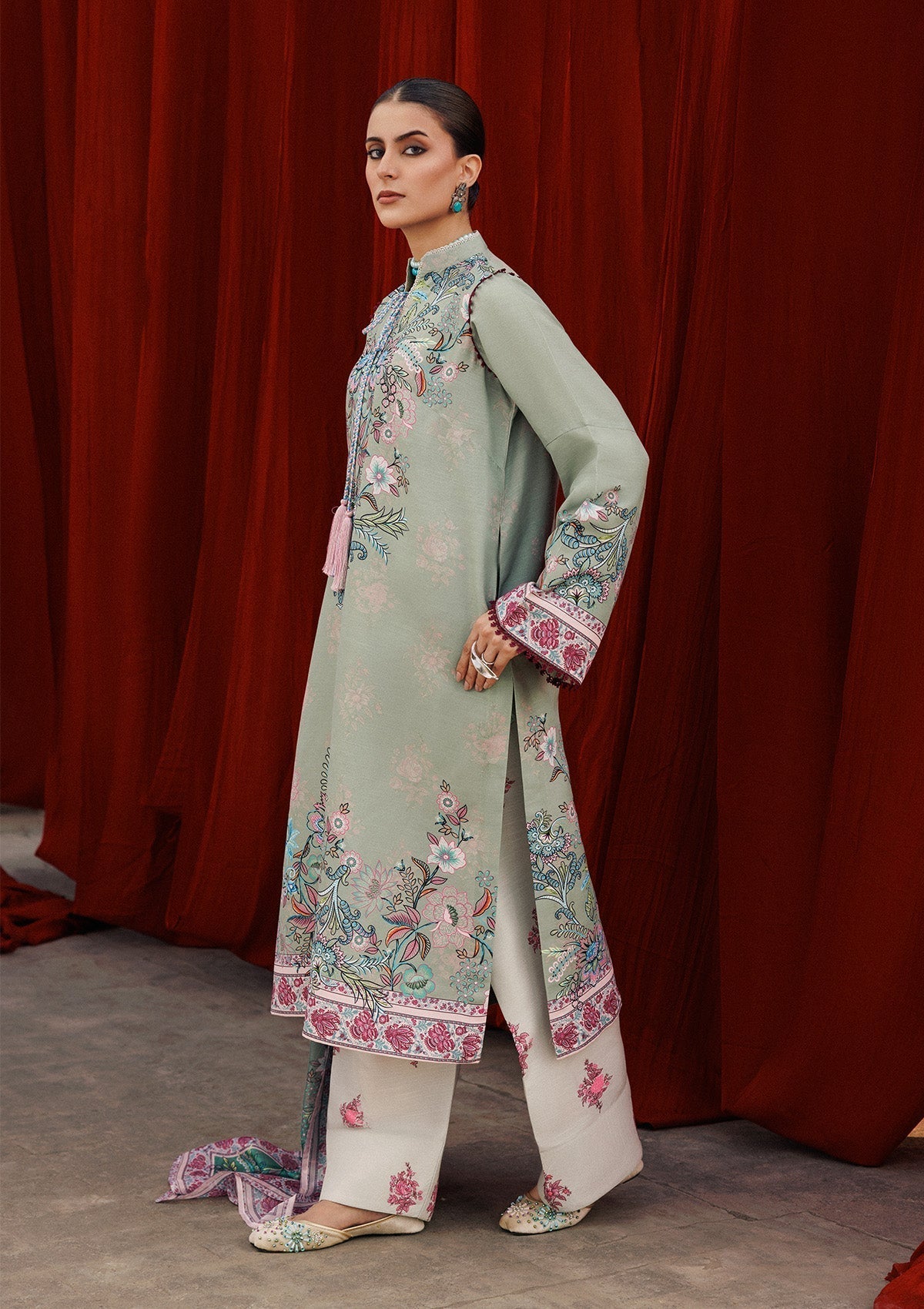 Aik Atelier | Roz Khaddar | AIK ROZ '25 D2 - LOOK 06 - House Of Hania