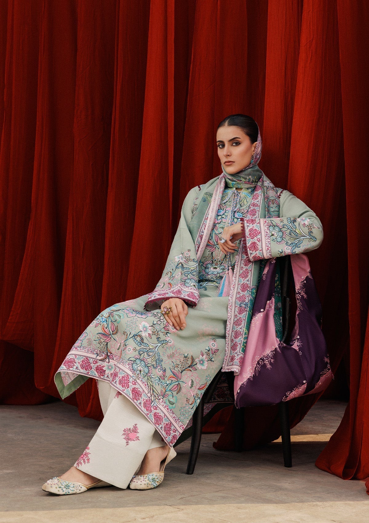 Aik Atelier | Roz Khaddar | AIK ROZ '25 D2 - LOOK 06 - House Of Hania
