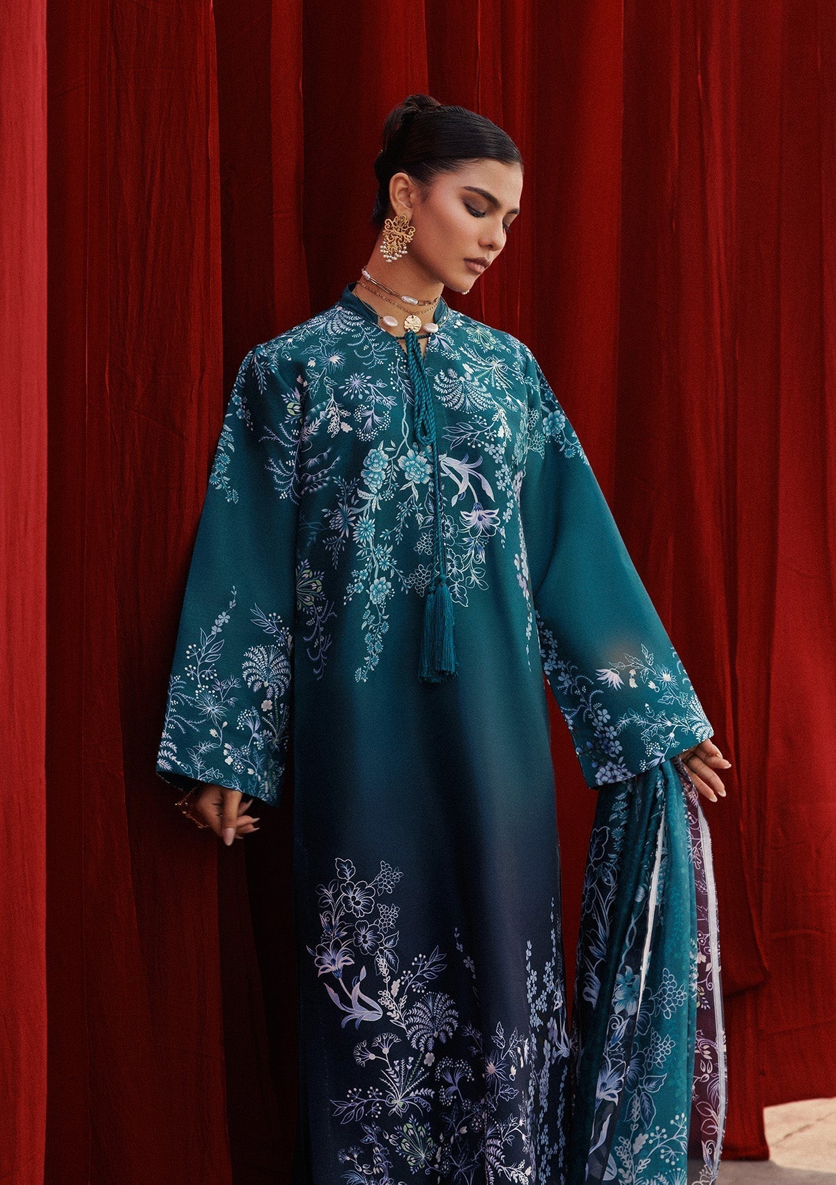 Aik Atelier | Roz Khaddar | AIK ROZ '25 D2 - LOOK 07 - House Of Hania