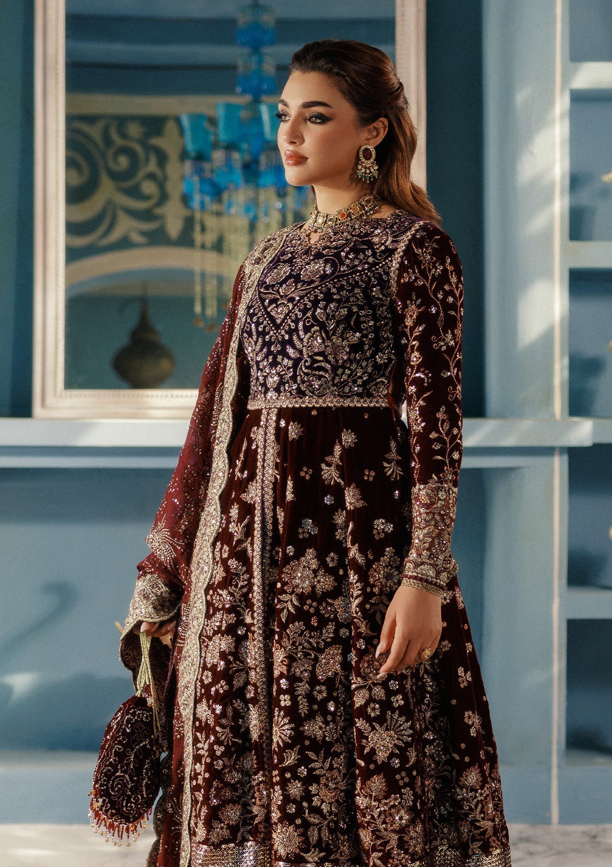 Aik Atelier | Udaipur Velvet 25 | LOOK 03 - House Of Hania