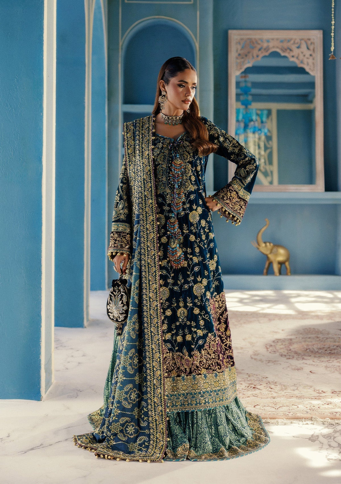 Aik Atelier | Udaipur Velvet 25 | LOOK 08 - House Of Hania