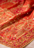 Aik Atelier | Wedding Festive 26 | CORAL MEDIUM SILK SHAWL - House Of Hania