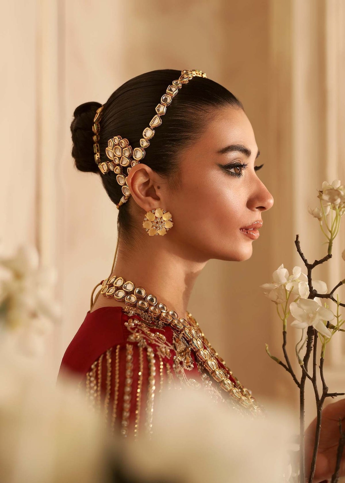 Akbar Aslam Rosier dupatta border detail