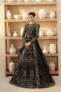 Model wearing Akbar Aslam Cinder blouse & lehenga with dupatta