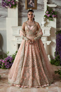 Model wearing Akbar Aslam Sanoura blouse & lehenga with dupatta