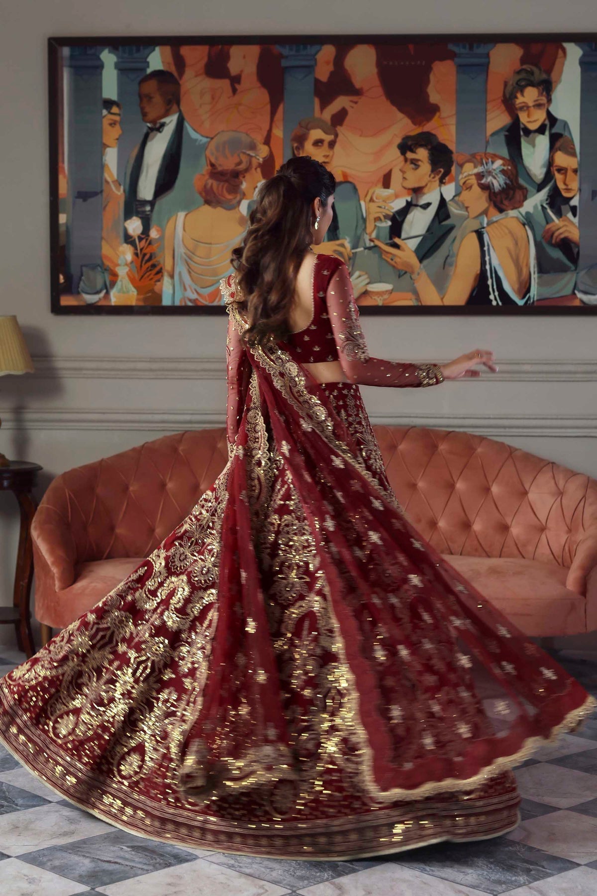 Akbar Aslam Shahbano embroidered neckline detail