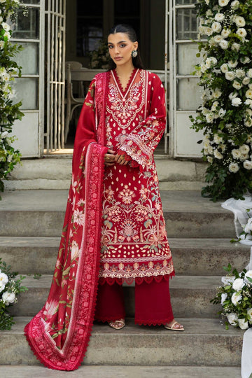 Model wearing Akbar Aslam Amara shirt & trousers with dupatta