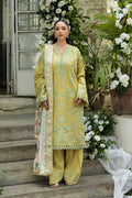 Model wearing Akbar Aslam Elysia shirt & trousers with dupatta