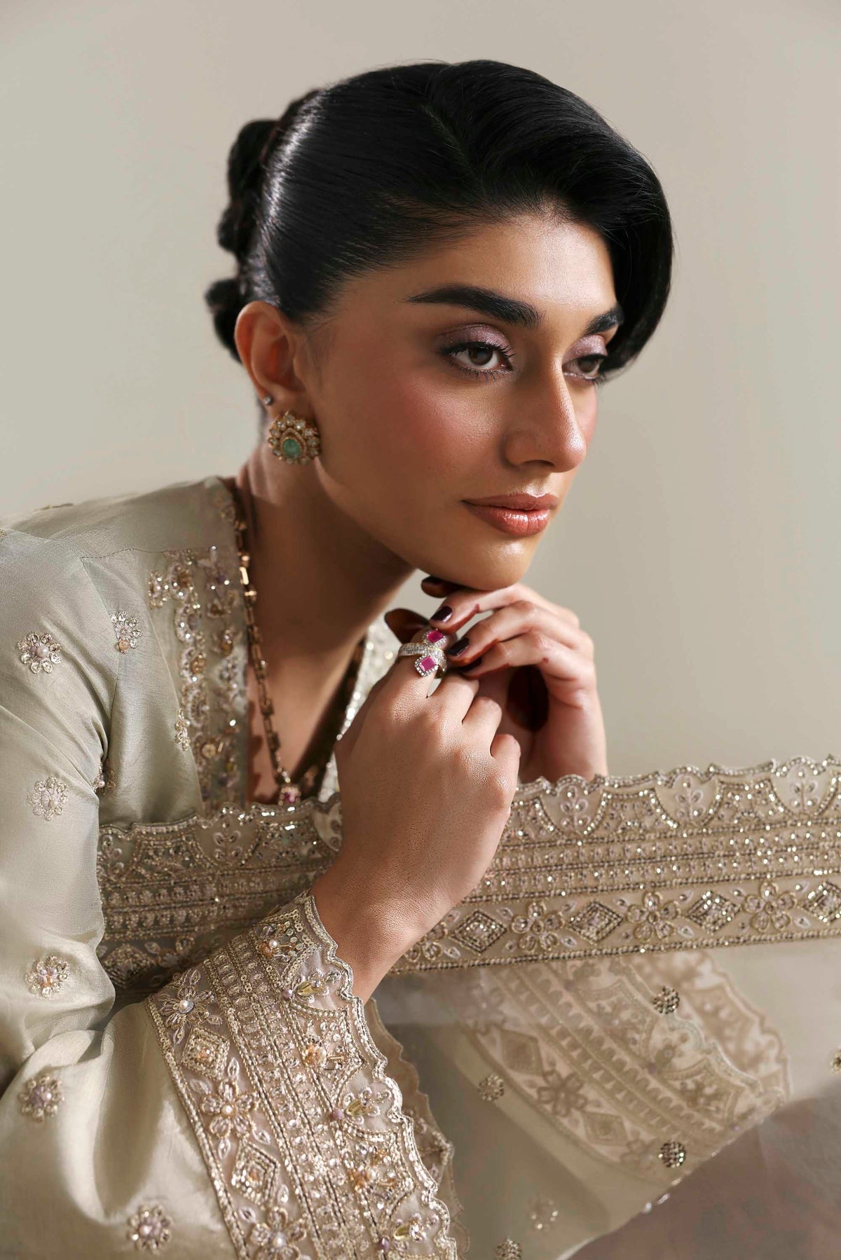 Akbar Aslam Aurex lehenga, sharara or trouser detail