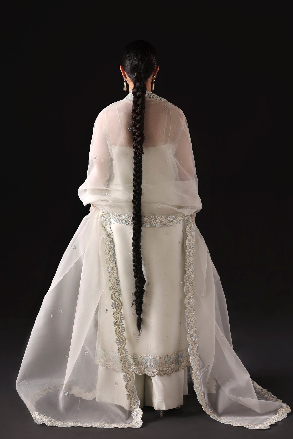 Akbar Aslam Celeste embroidered neckline detail