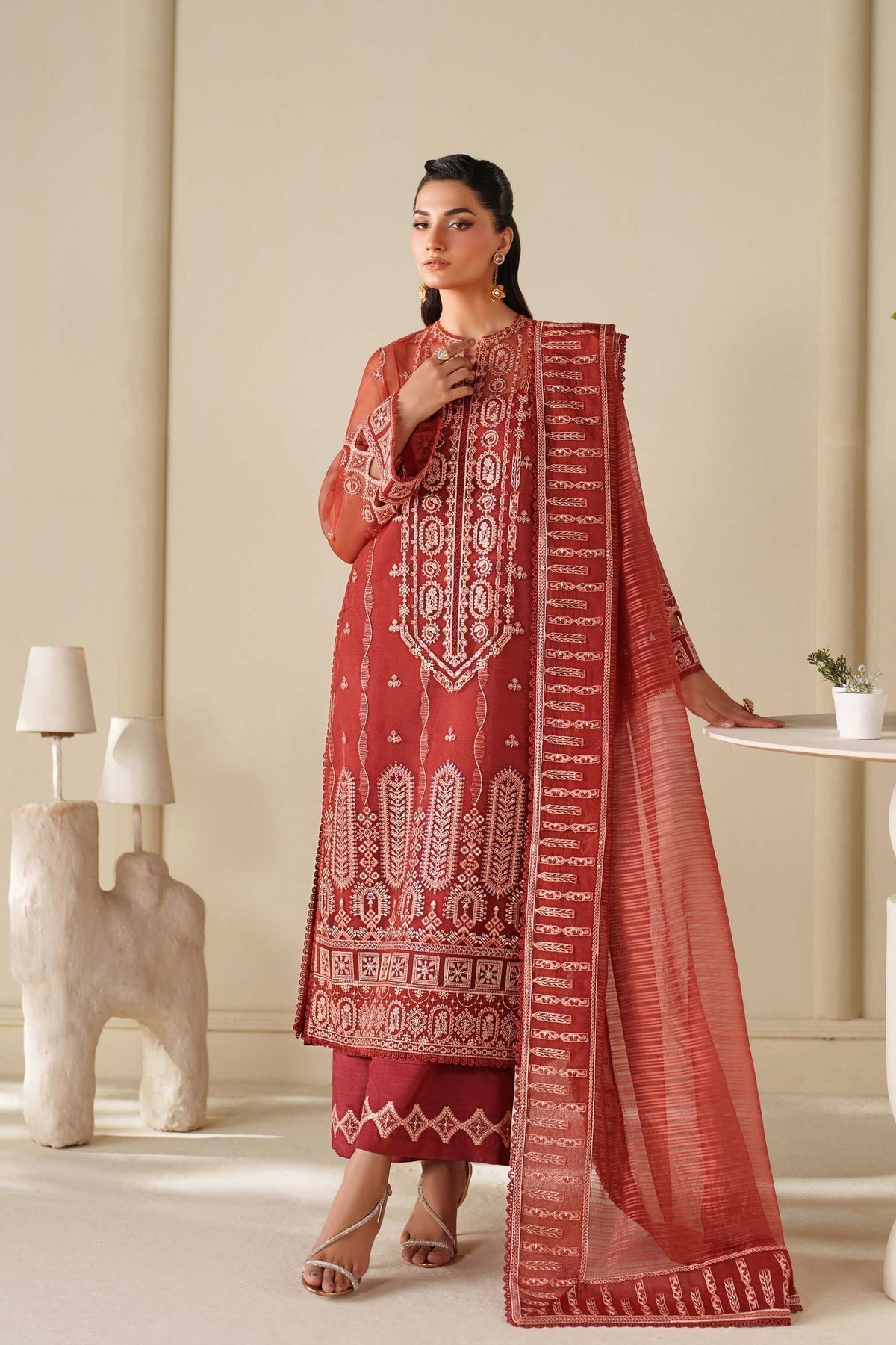 Akbar Aslam Elane lehenga, sharara or trouser detail