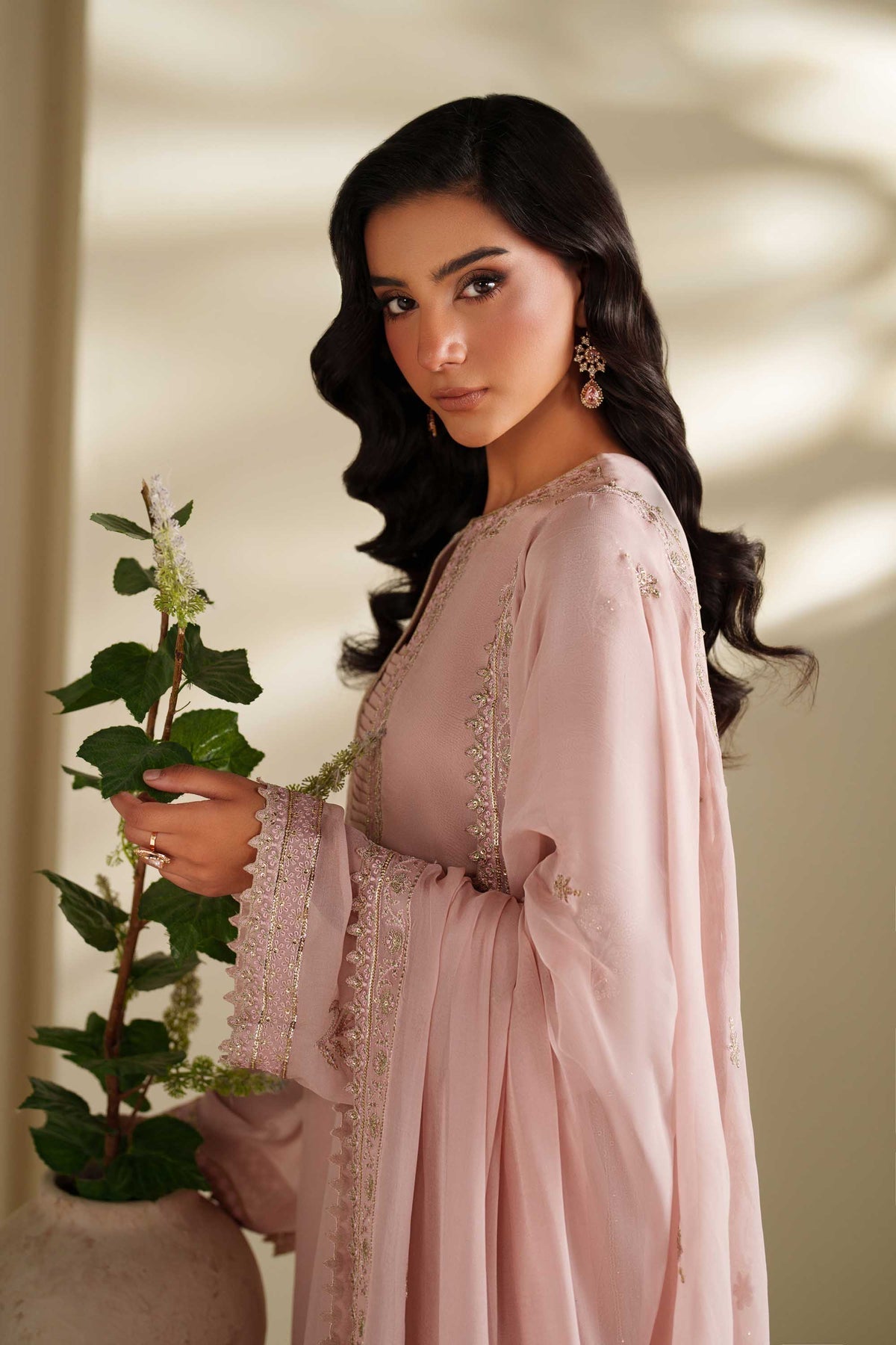 Akbar Aslam Friya lehenga, sharara or trouser detail