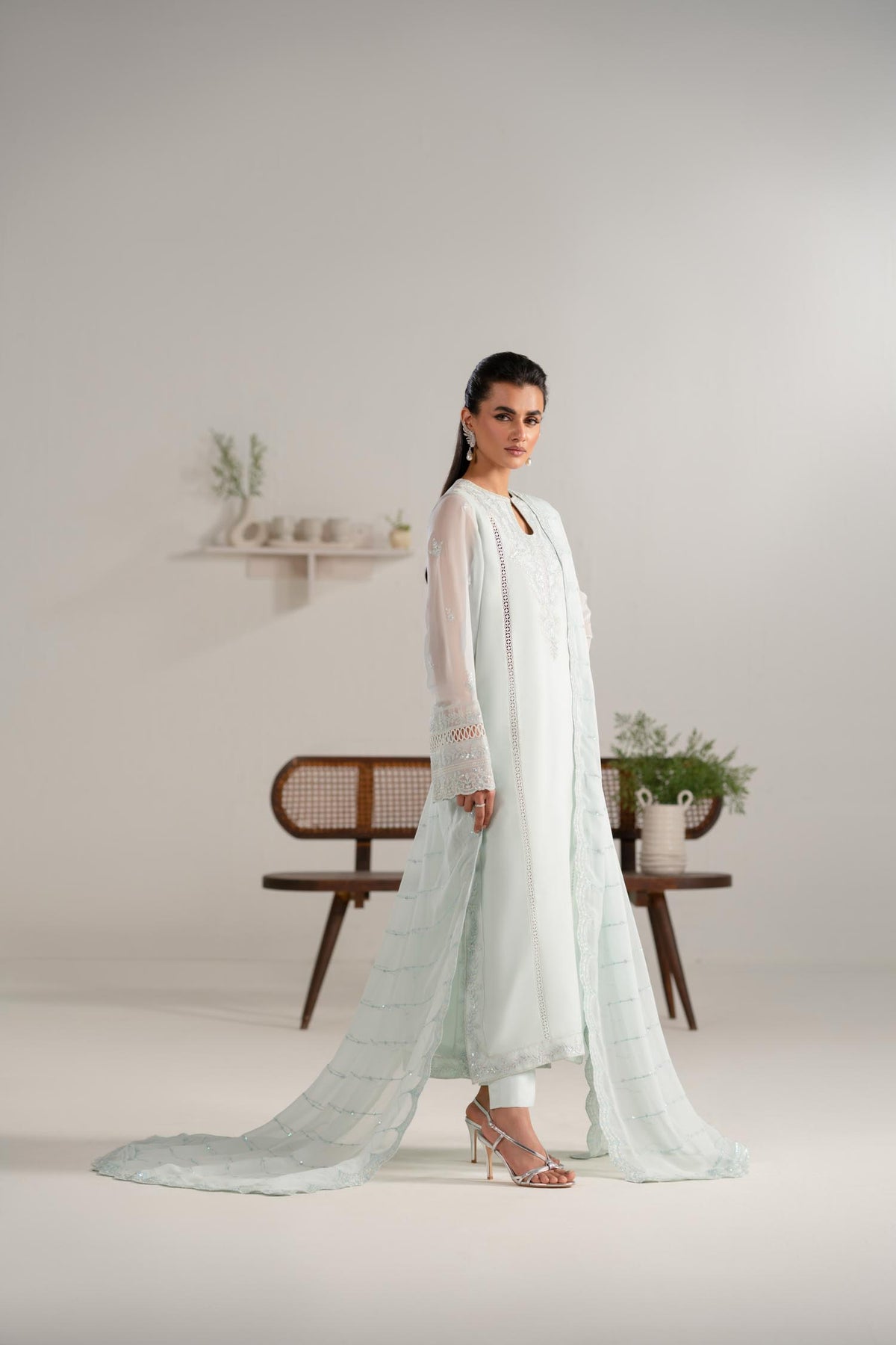 Akbar Aslam Parizah lehenga, sharara or trouser detail