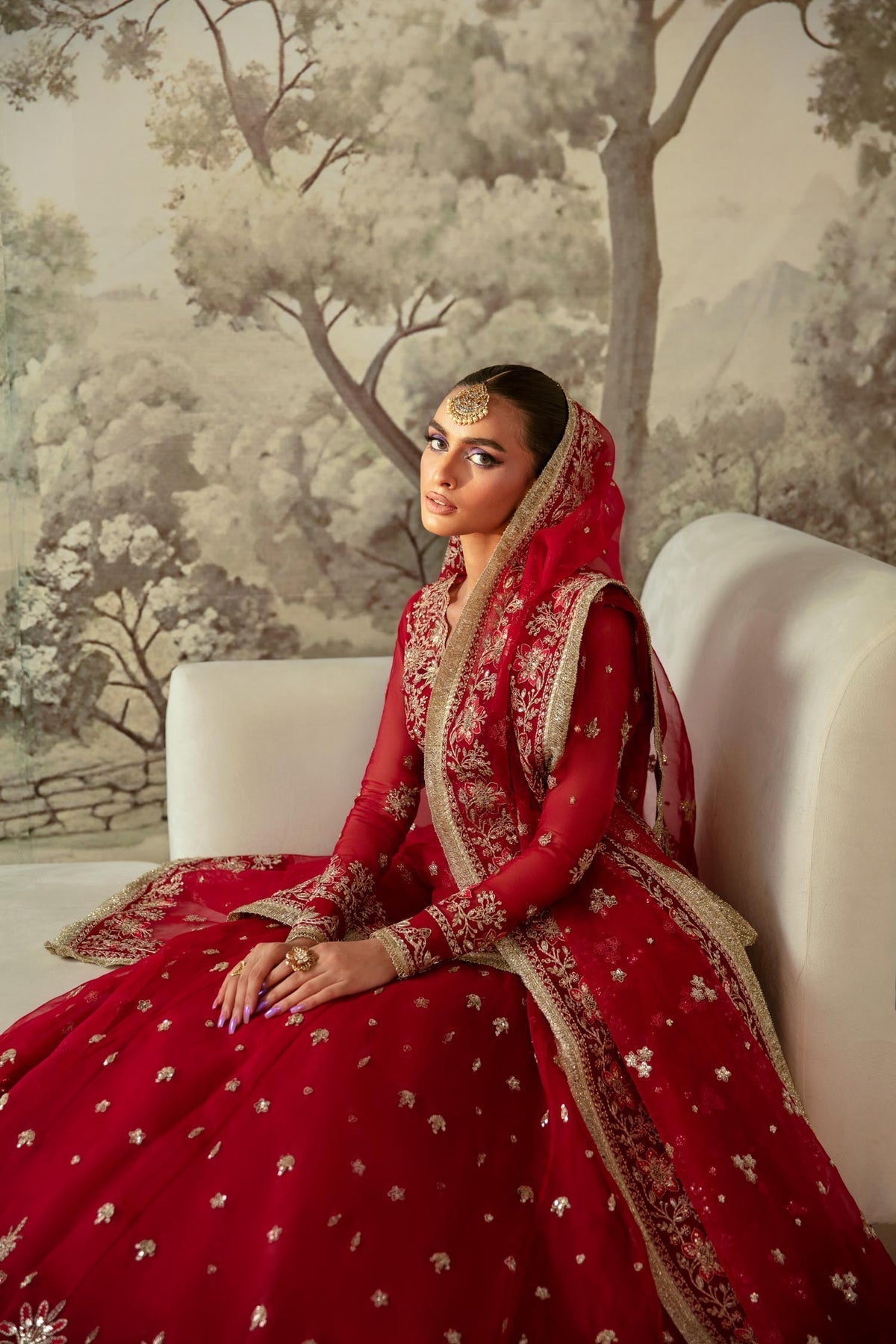 Akbar Aslam Sangre lehenga, sharara or trouser detail