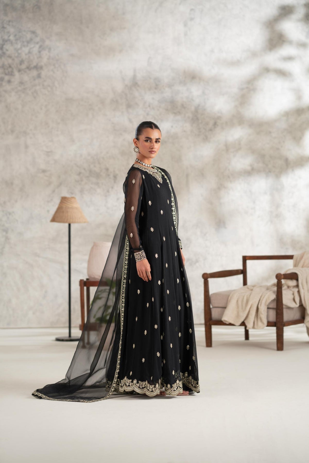 Akbar Aslam Shabnam lehenga, sharara or trouser detail