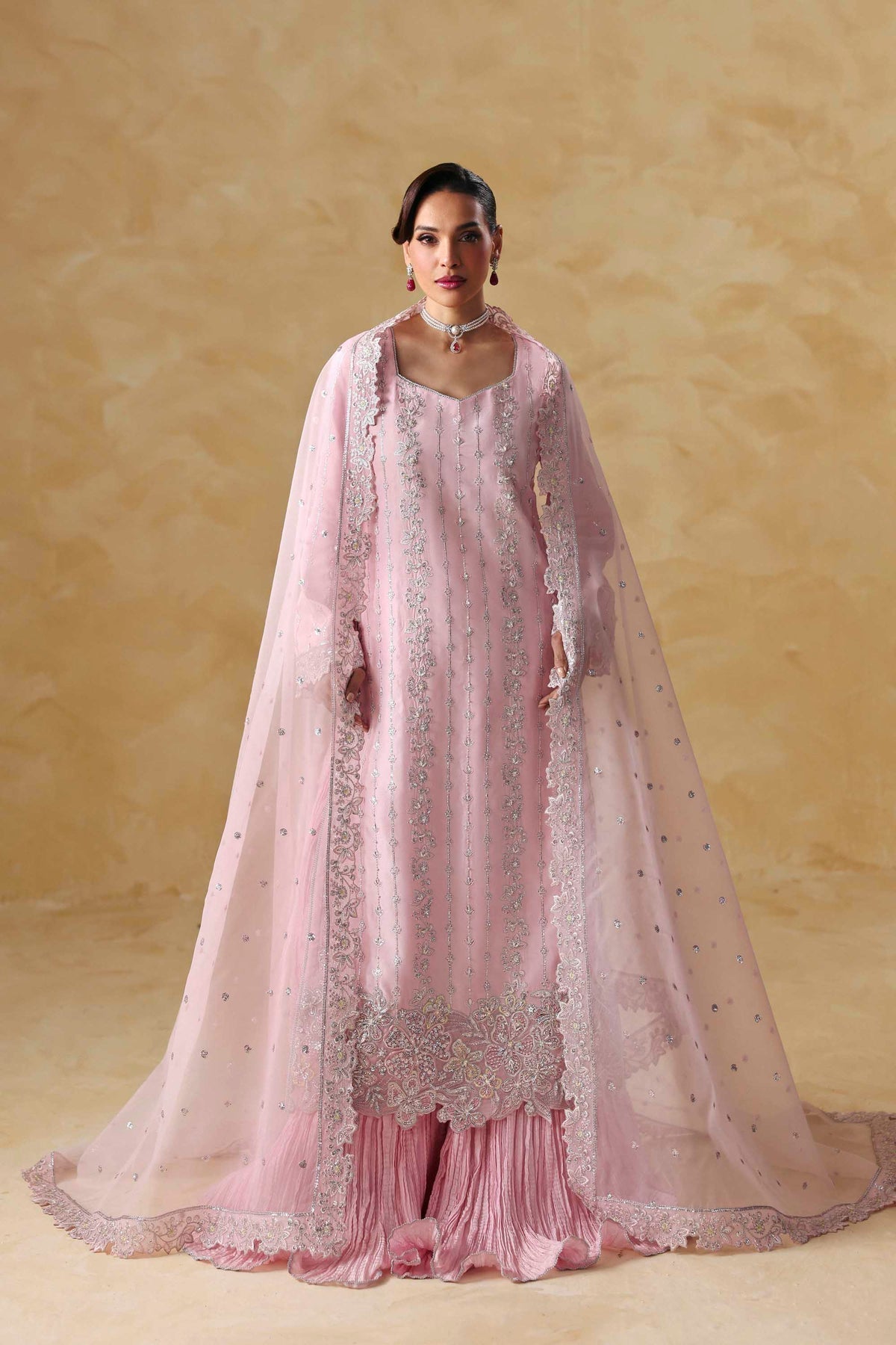 Akbar Aslam Sylra lehenga, sharara or trouser detail