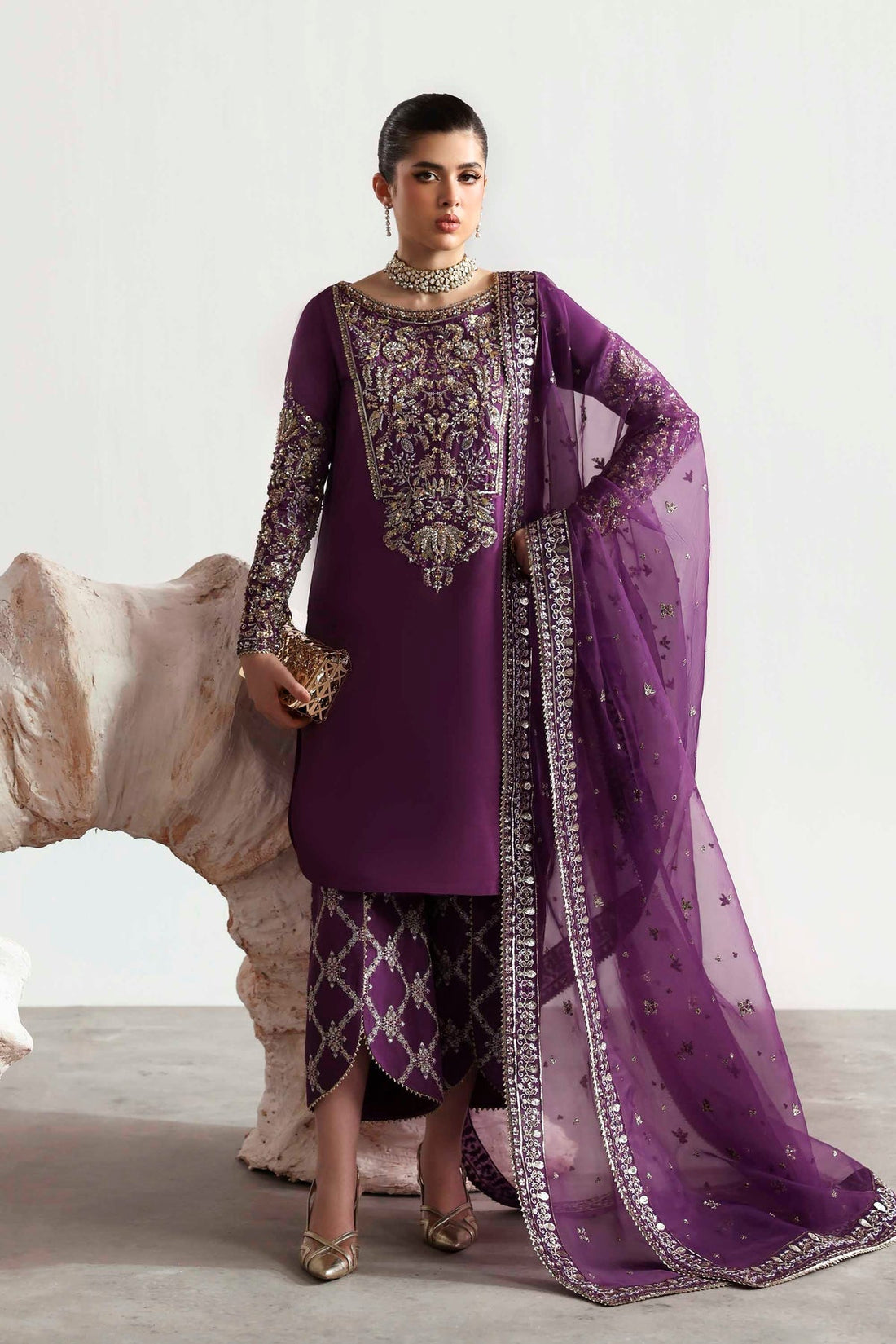 Akbar Aslam | Luxury Formals 25 | Lapis - House Of Hania