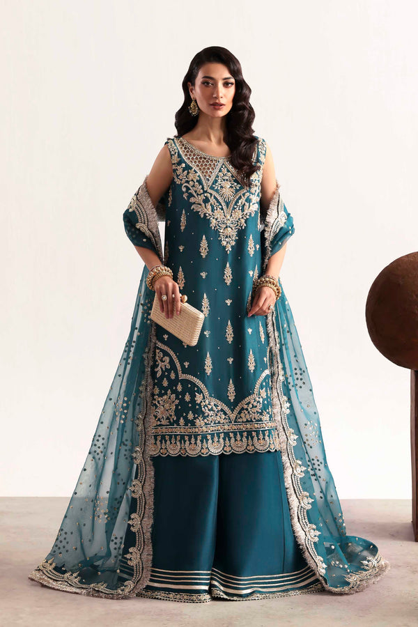 Akbar Aslam | Luxury Formals 25 | Teal - House Of Hania