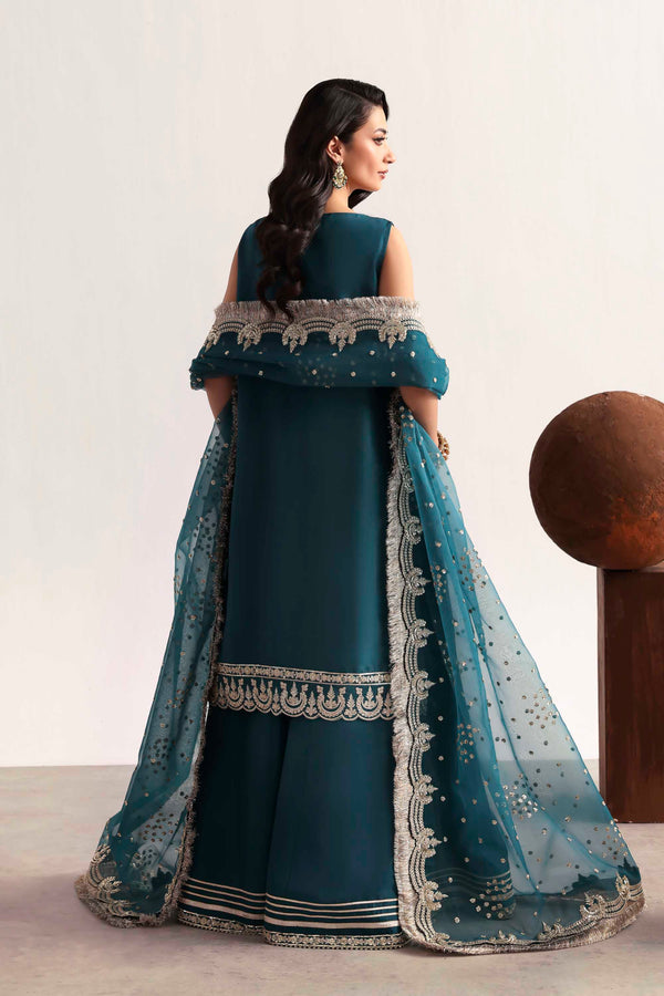 Akbar Aslam | Luxury Formals 25 | Teal - House Of Hania