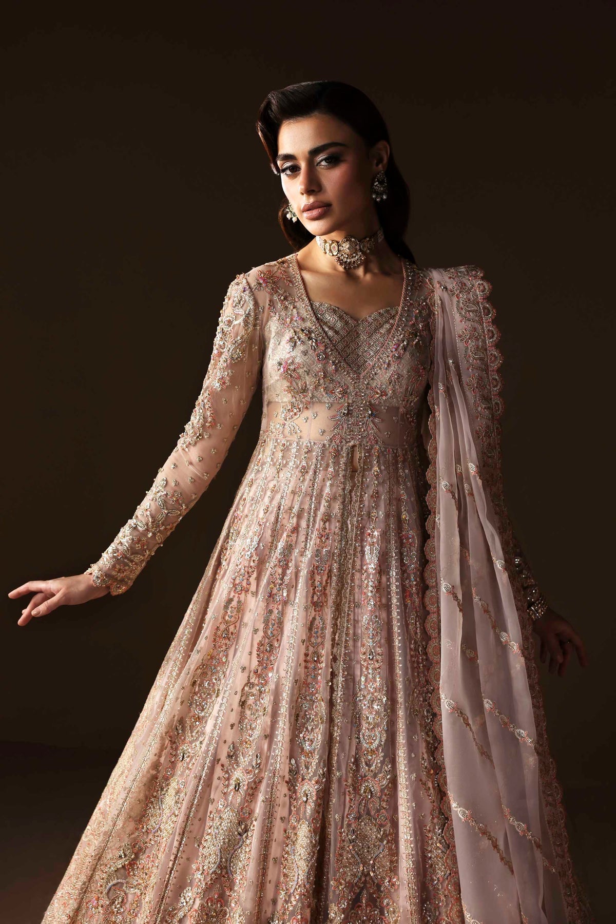 Akbar Aslam Ember lehenga, sharara or trouser detail