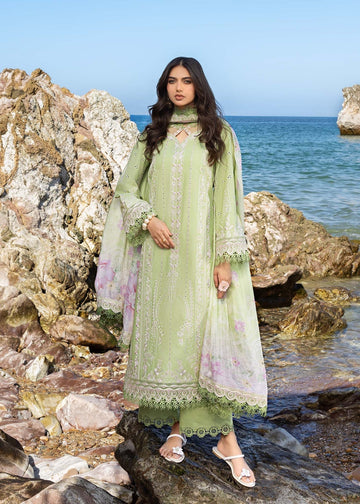 Model wearing Akbar Aslam Faye long shirt & trousers
