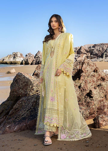 Model wearing Akbar Aslam Solara long shirt & trousers